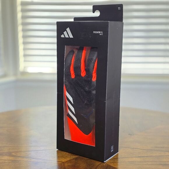 Adidas Predator GL Pro PC Goalkeeper Gloves Orange Black White IQ4023 Size 11 - Picture 2 of 16